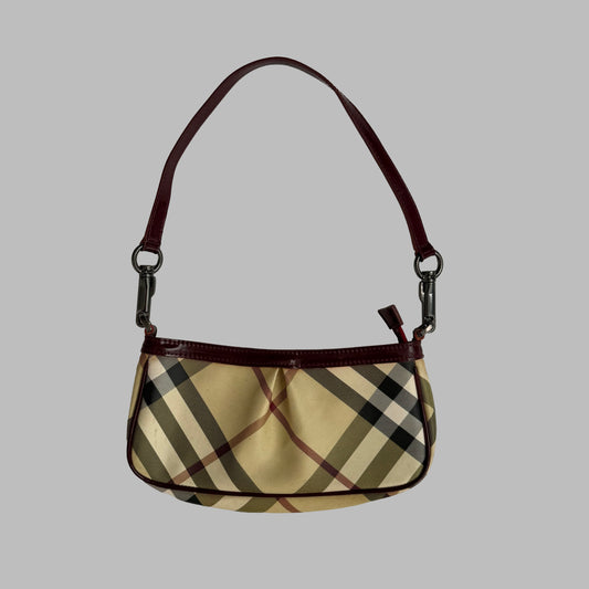 Y2K Burberry Nova Check Shoulder Bag
