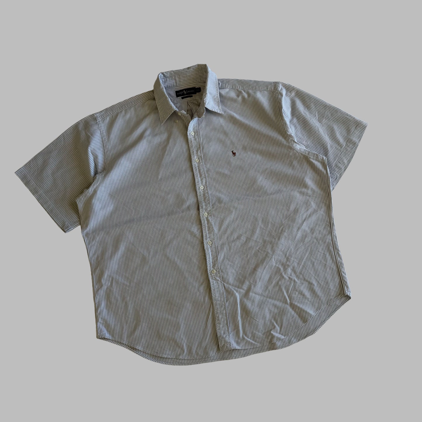 Y2K Polo Ralph Lauren Striped Button Up Shirt - XXL