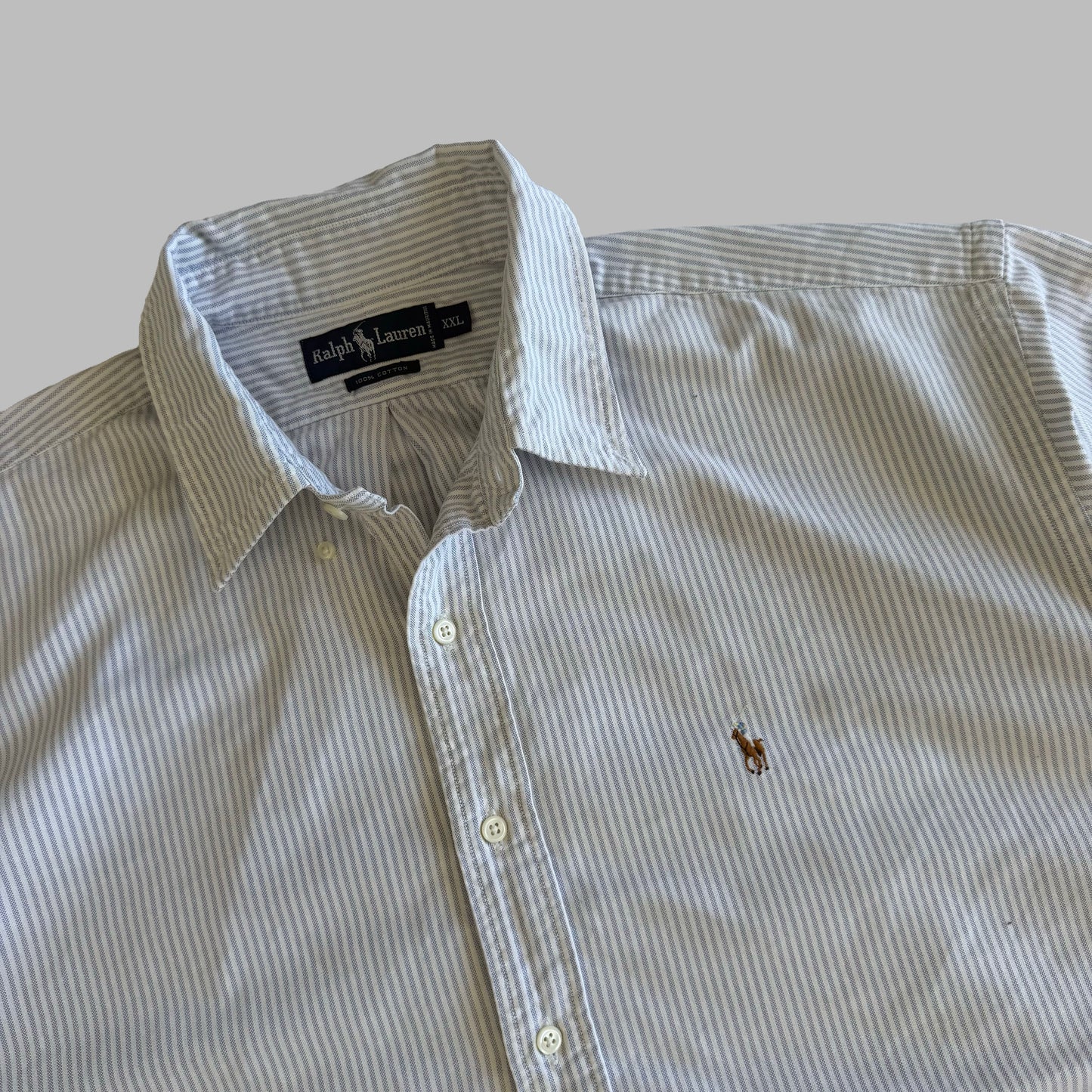 Y2K Polo Ralph Lauren Striped Button Up Shirt - XXL