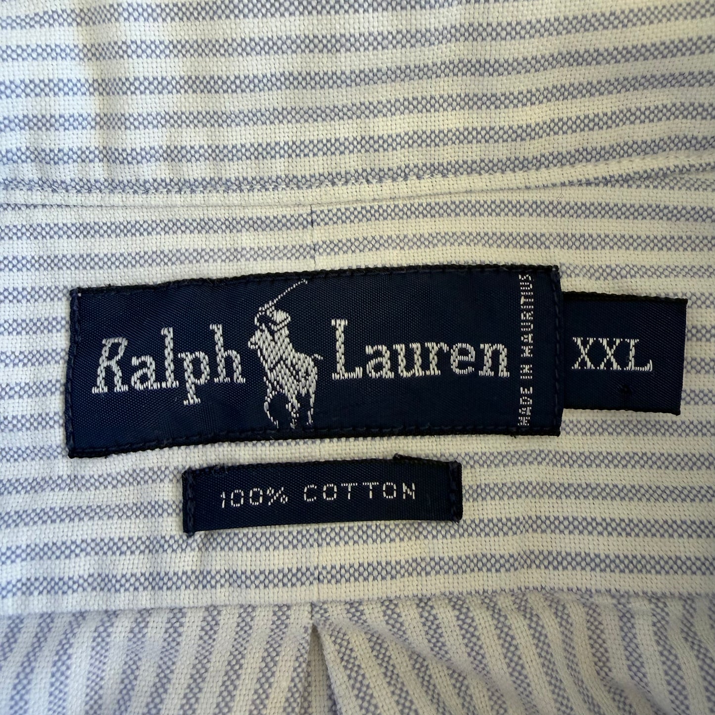 Y2K Polo Ralph Lauren Striped Button Up Shirt - XXL