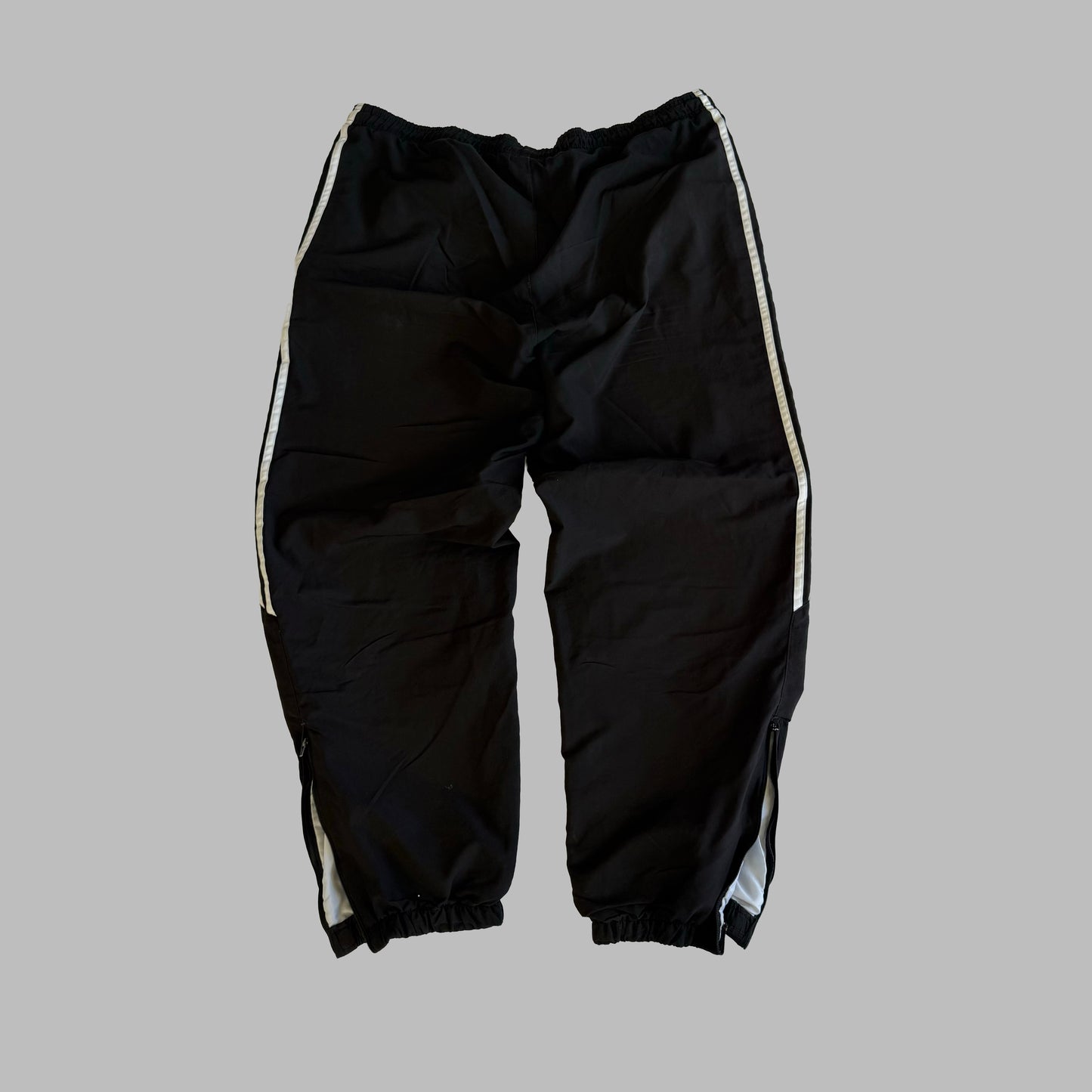 90s Adidas Three Stripe Baggy Track Pants - L