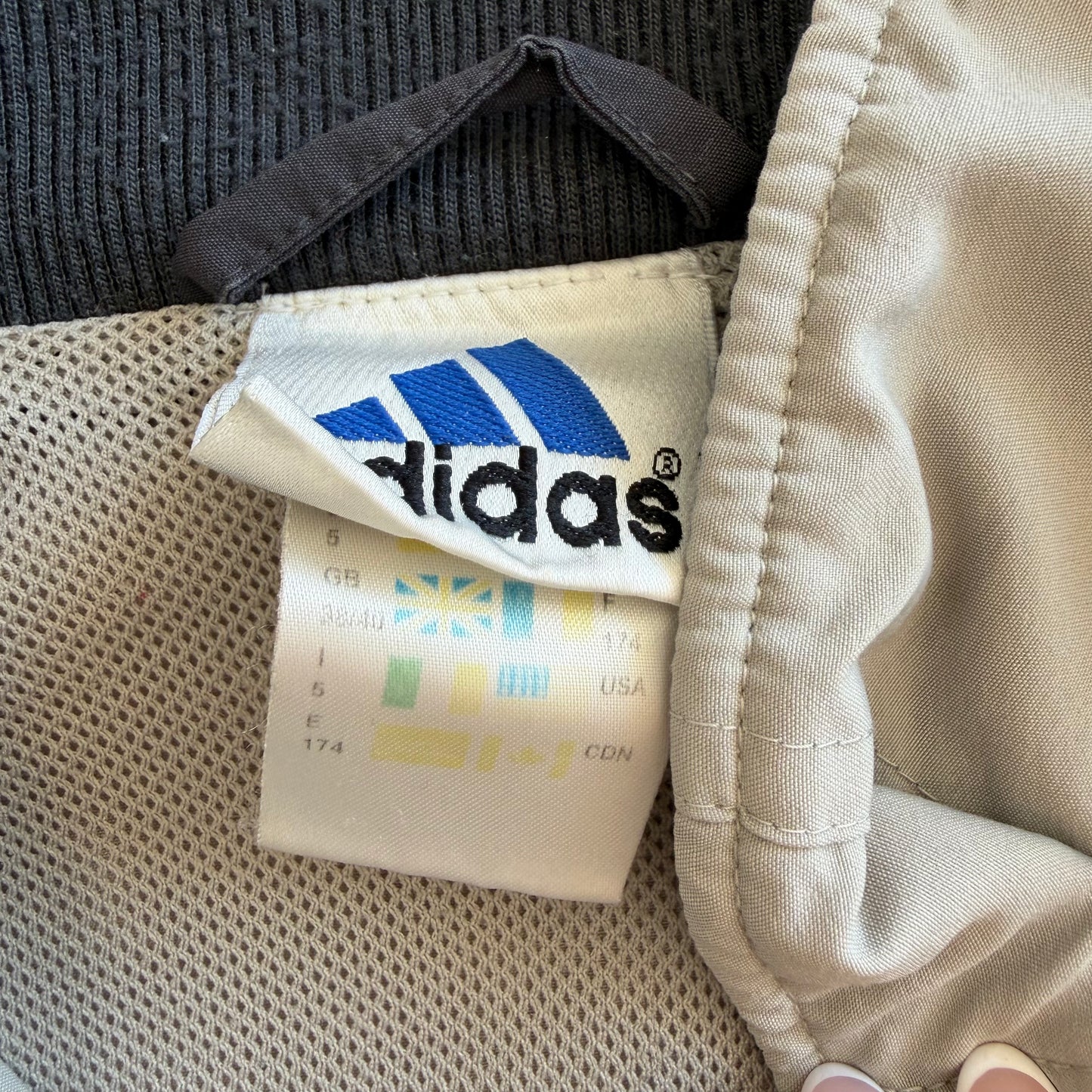 90s Adidas Striped Track Jacket - L