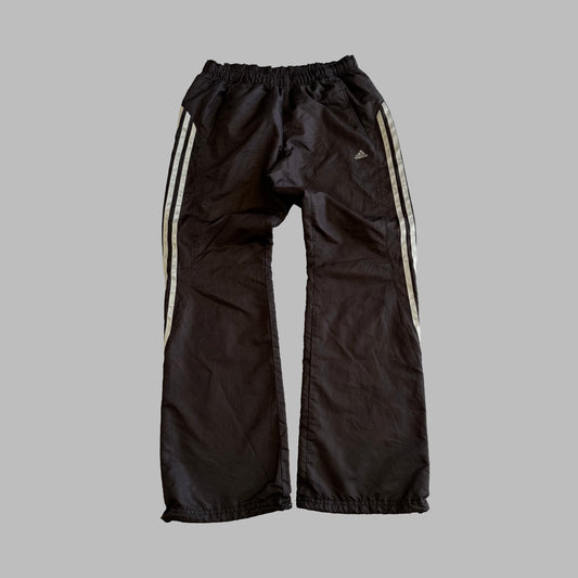 Y2K Adidas Three Stripe Baggy Track Pants - S