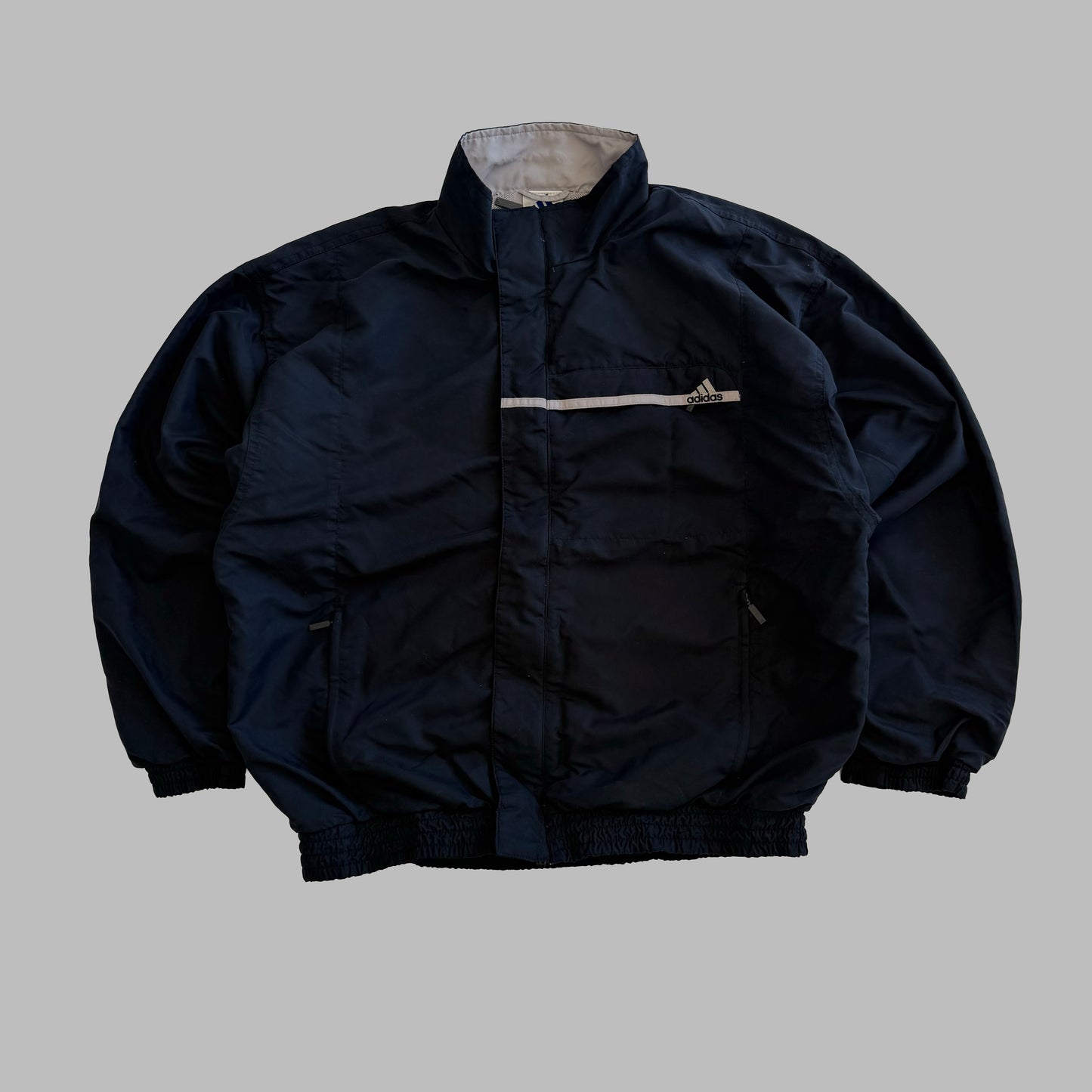 90s Adidas Minimal Bomber Jacket - M