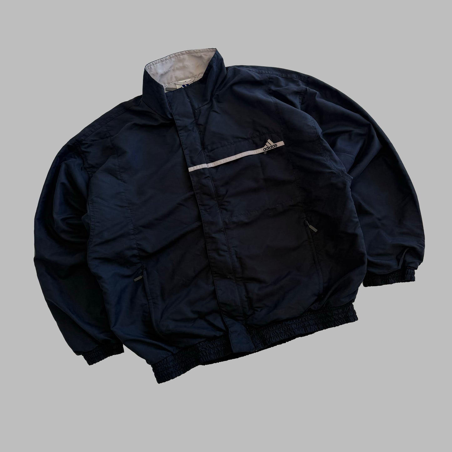 90s Adidas Minimal Bomber Jacket - M