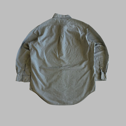 Y2K Polo Ralph Lauren Striped Button Up Shirt - L