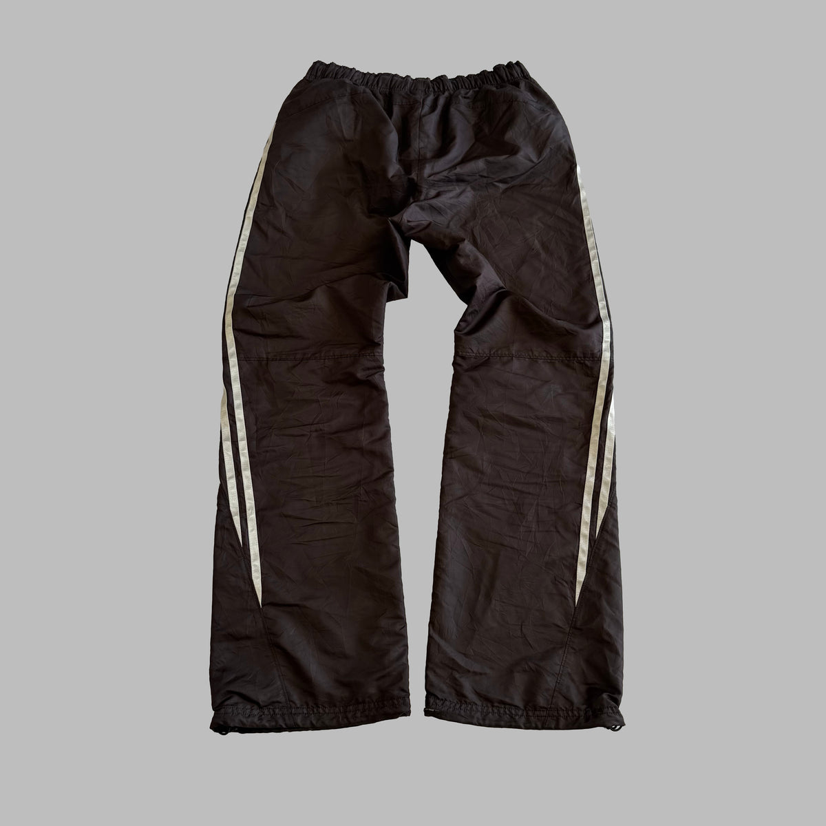 Y2K Adidas Three Stripe Baggy Track Pants - S
