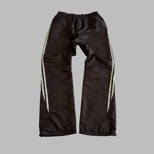 Y2K Adidas Three Stripe Baggy Track Pants - S