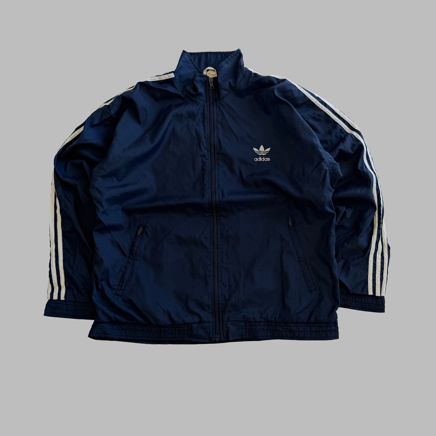 Y2K Adidas Three Stripe Track Jacket - L