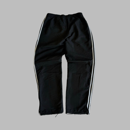 Y2K Adidas Three Stripe Wide Leg Track Pants - L