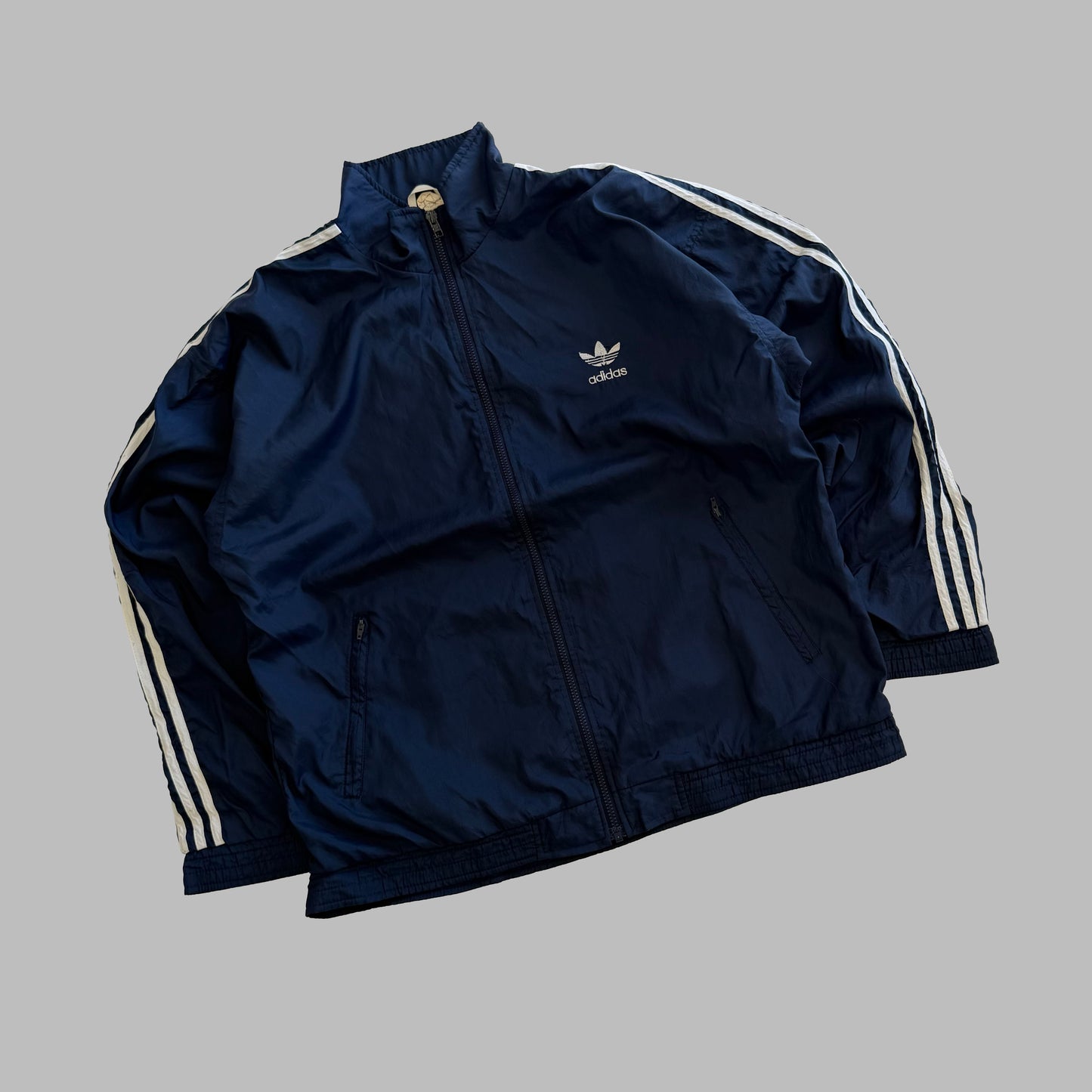 Y2K Adidas Three Stripe Track Jacket - L