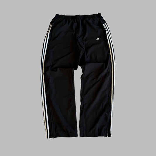 Y2K Adidas Three Stripe Wide Leg Track Pants - XL