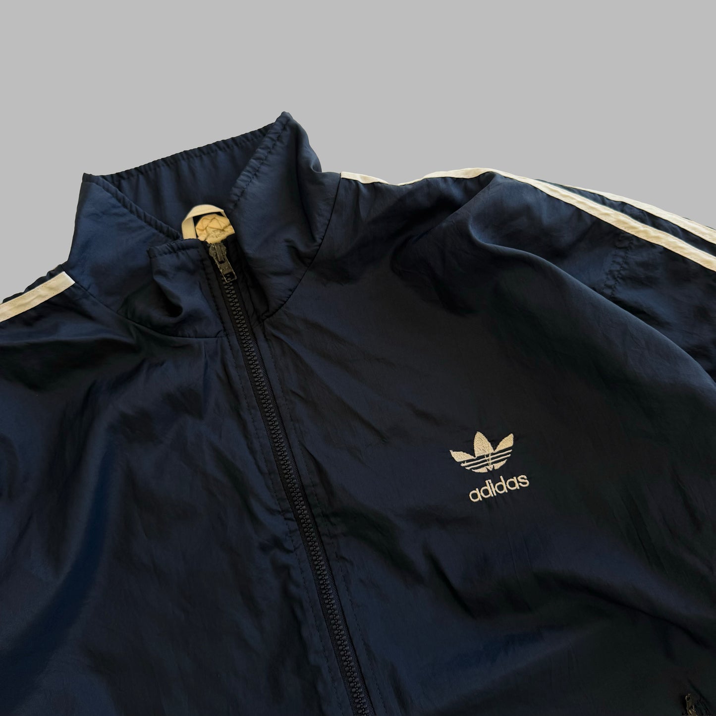 Y2K Adidas Three Stripe Track Jacket - L