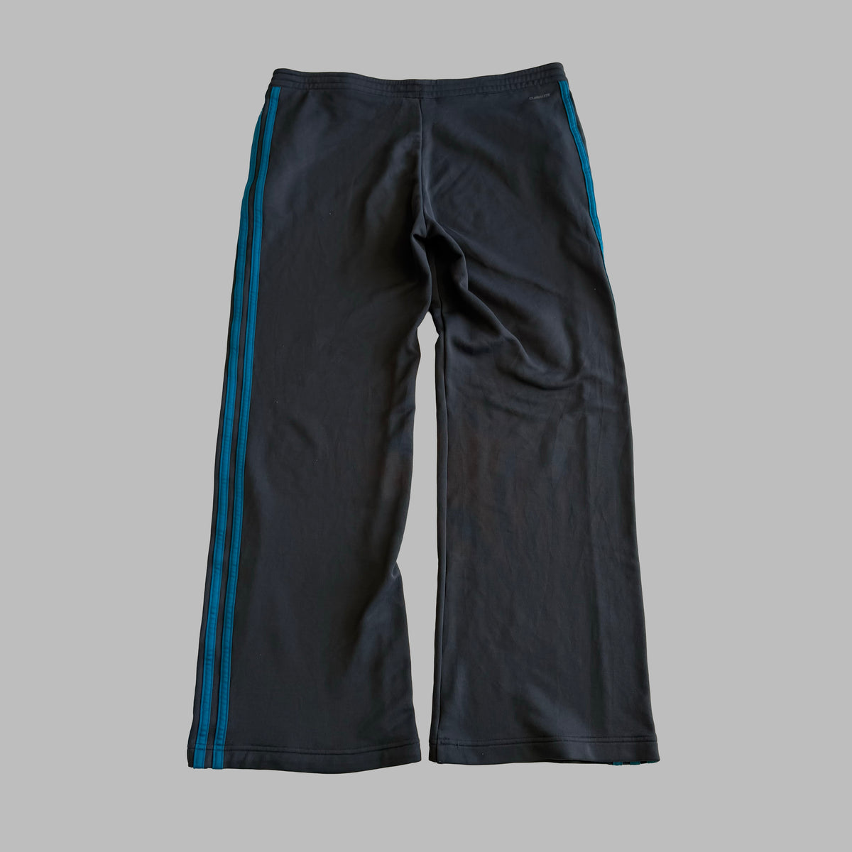 Y2K Adidas Three Stripe Wide Leg Active Track Pants - L