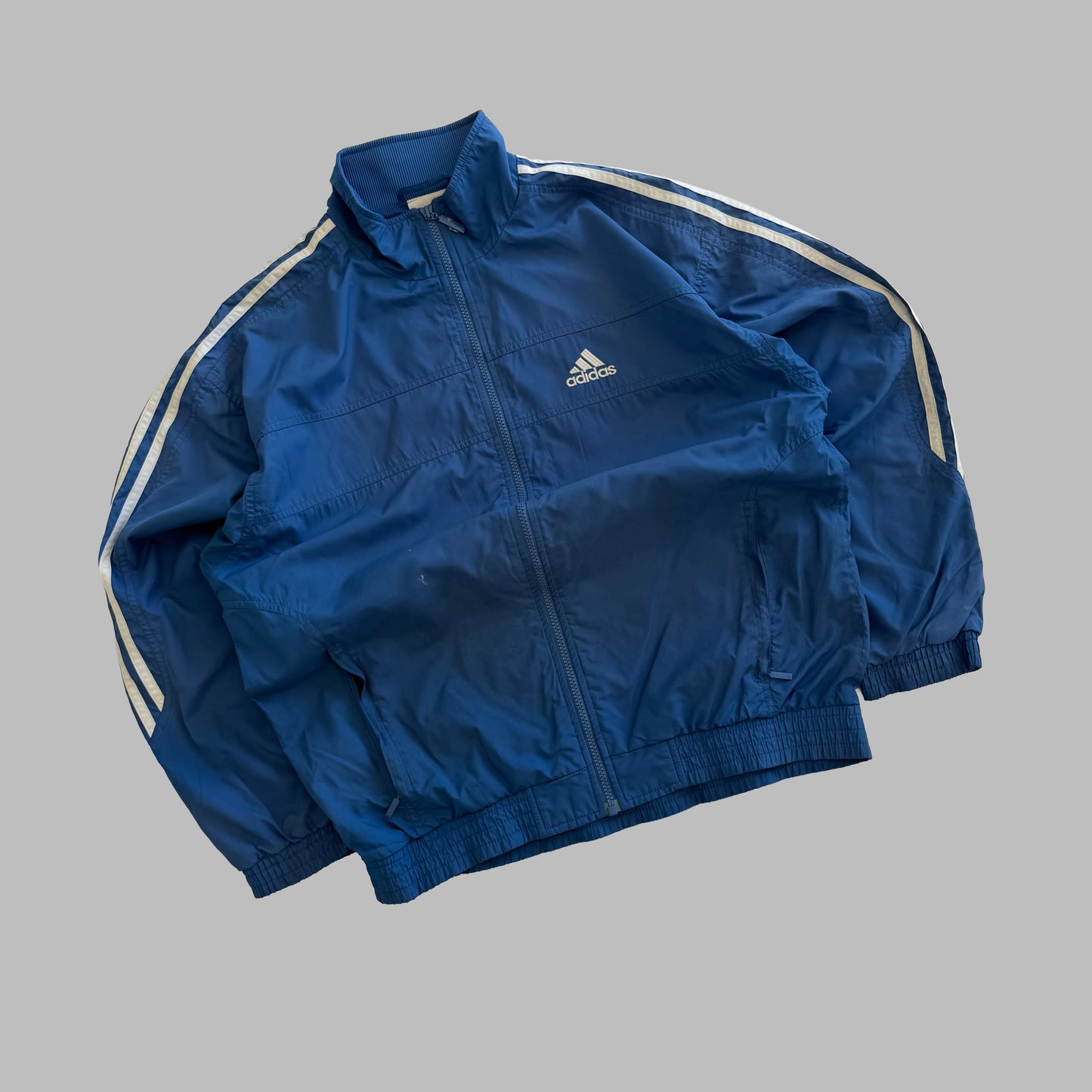 90s Adidas Three Stripe Track Jacket - S