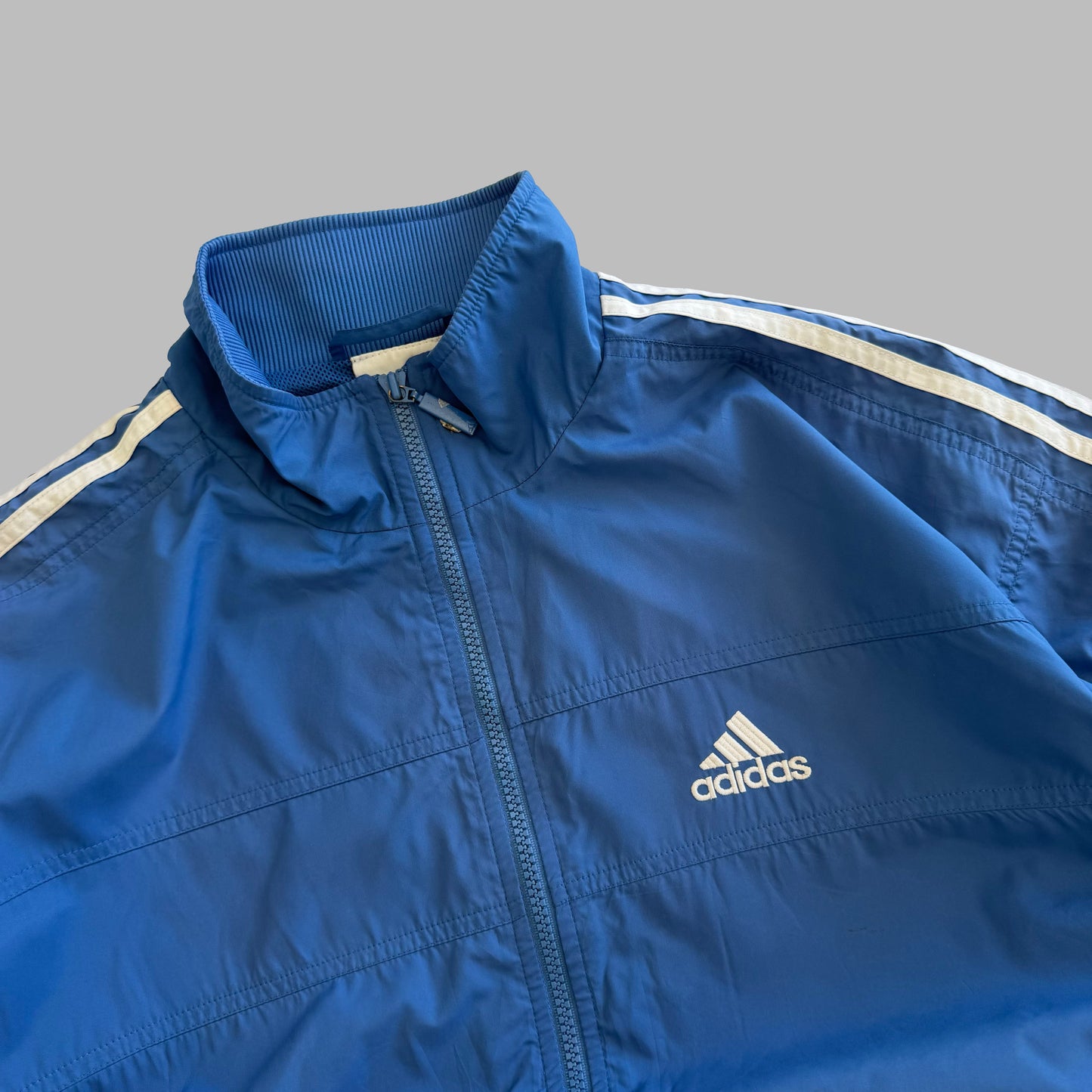 90s Adidas Three Stripe Track Jacket - S