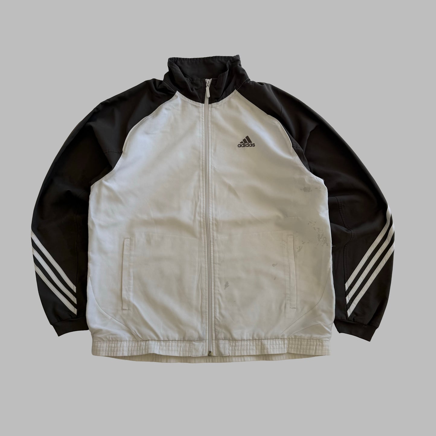 Y2K Adidas Three Stripe Track Jacket - L