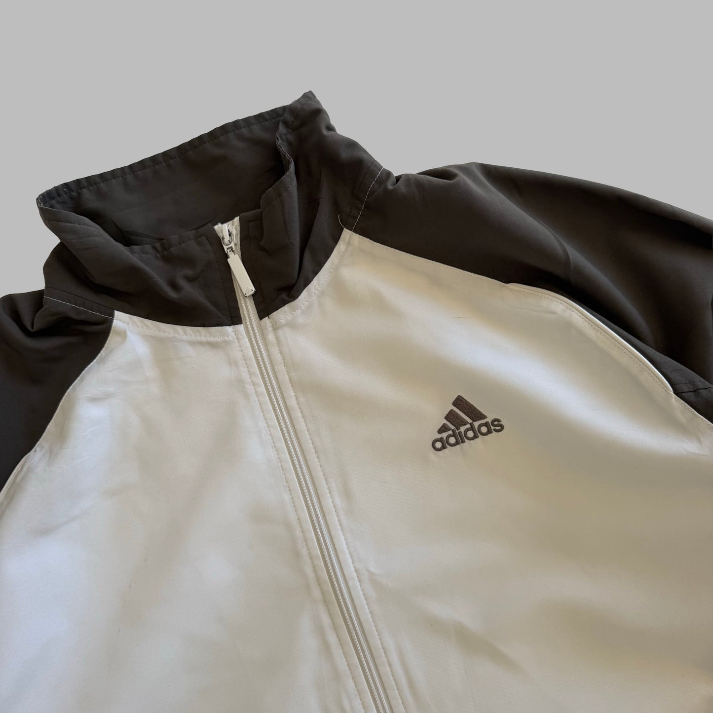 Y2K Adidas Three Stripe Track Jacket - L