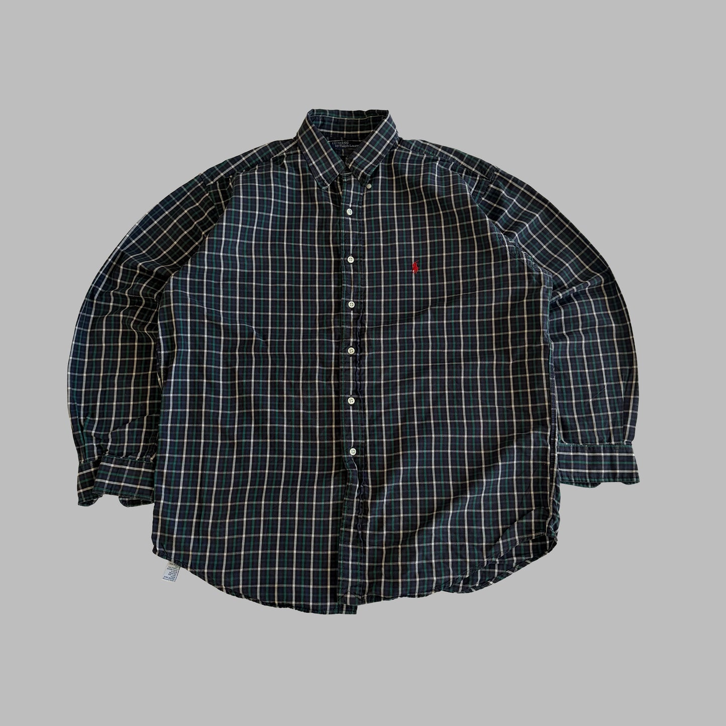 90s Polo Ralph Lauren Checkered Button Up Shirt - L