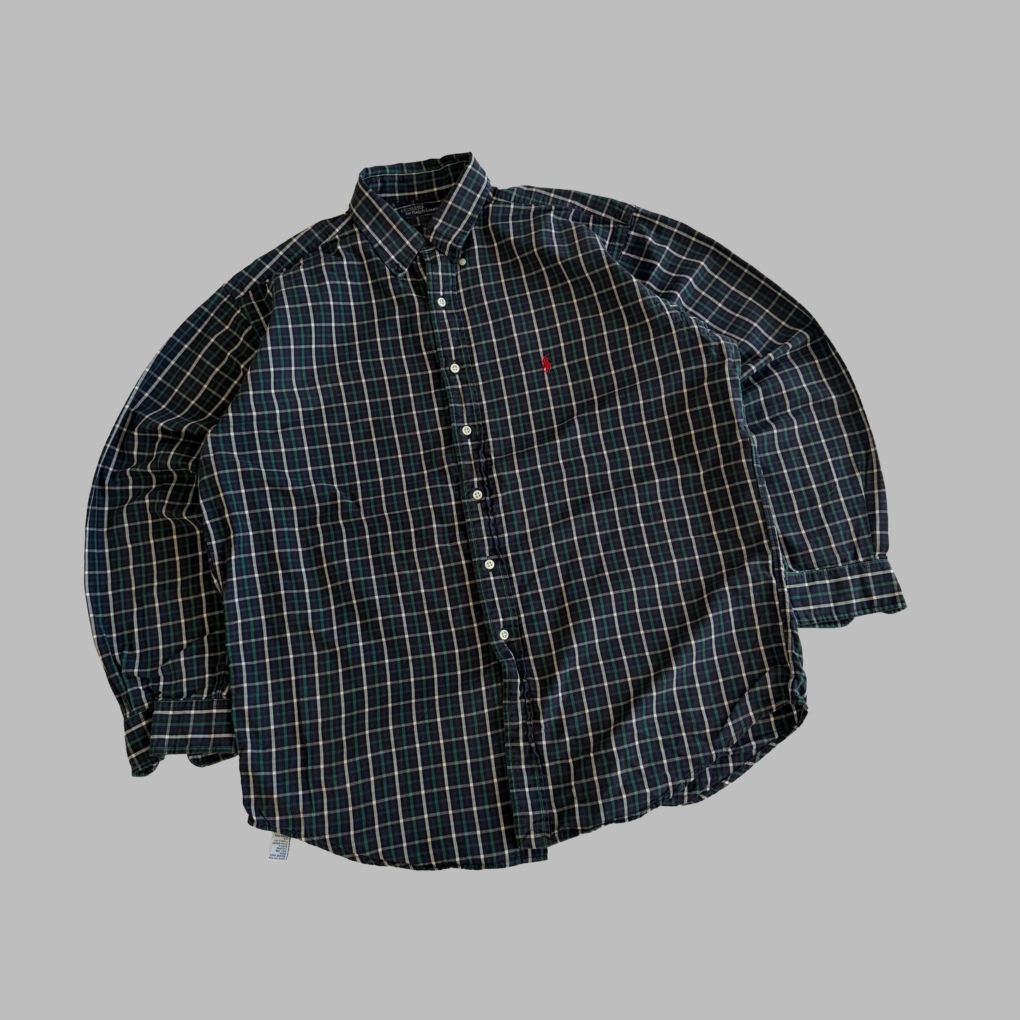 90s Polo Ralph Lauren Checkered Button Up Shirt - L