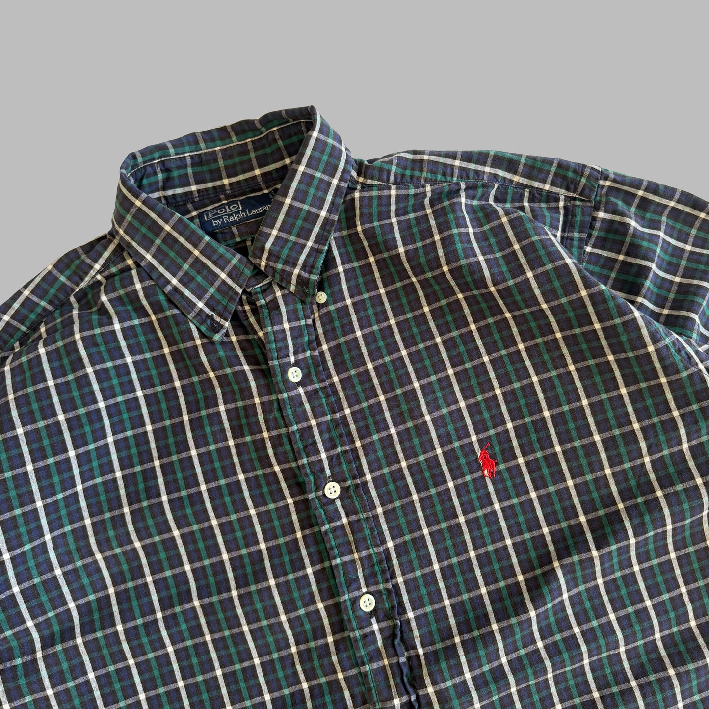 90s Polo Ralph Lauren Checkered Button Up Shirt - L