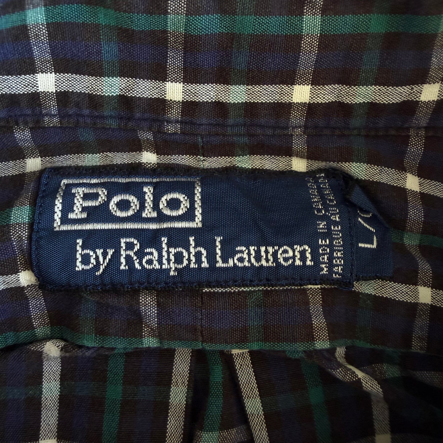 90s Polo Ralph Lauren Checkered Button Up Shirt - L