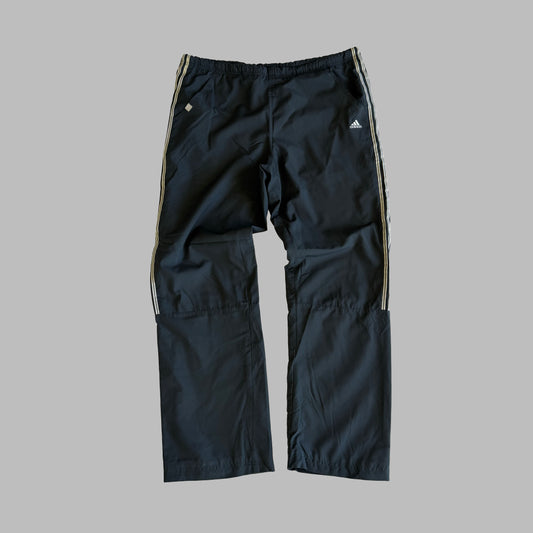 Y2K Adidas ThreeStripe Straight Leg Track Pants - M