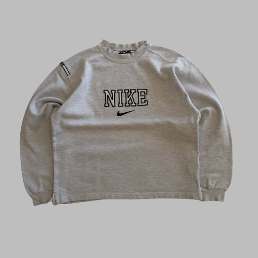90s Nike Ribbed Spell Out Sweatshirt - S