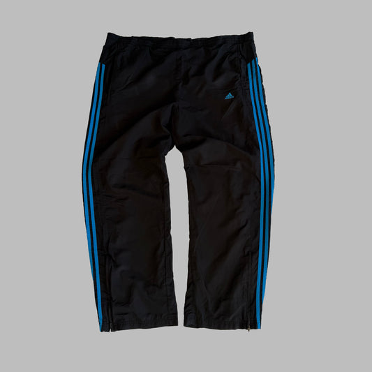Y2K Adidas Three Stripe Wide Leg Track Pants - XXL