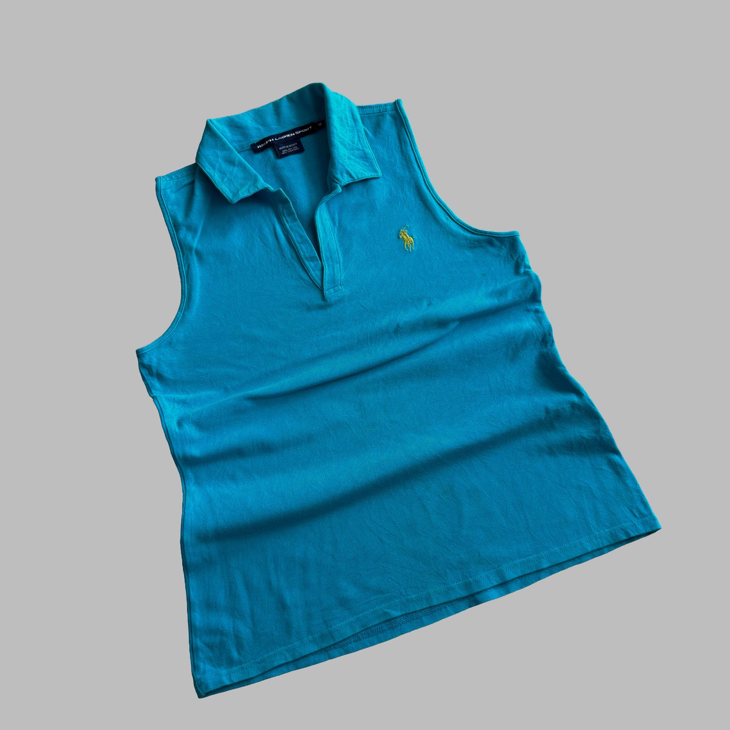 Y2K Ralph Lauren Low Cut Synched Polo Top - M