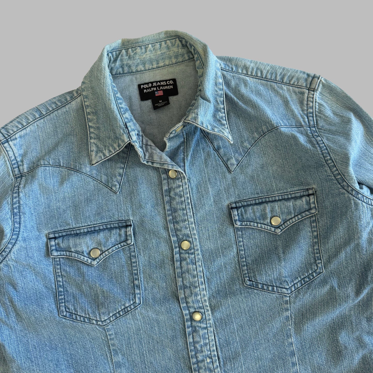 Y2K Polo Ralph Lauren Button Up Shirt - M