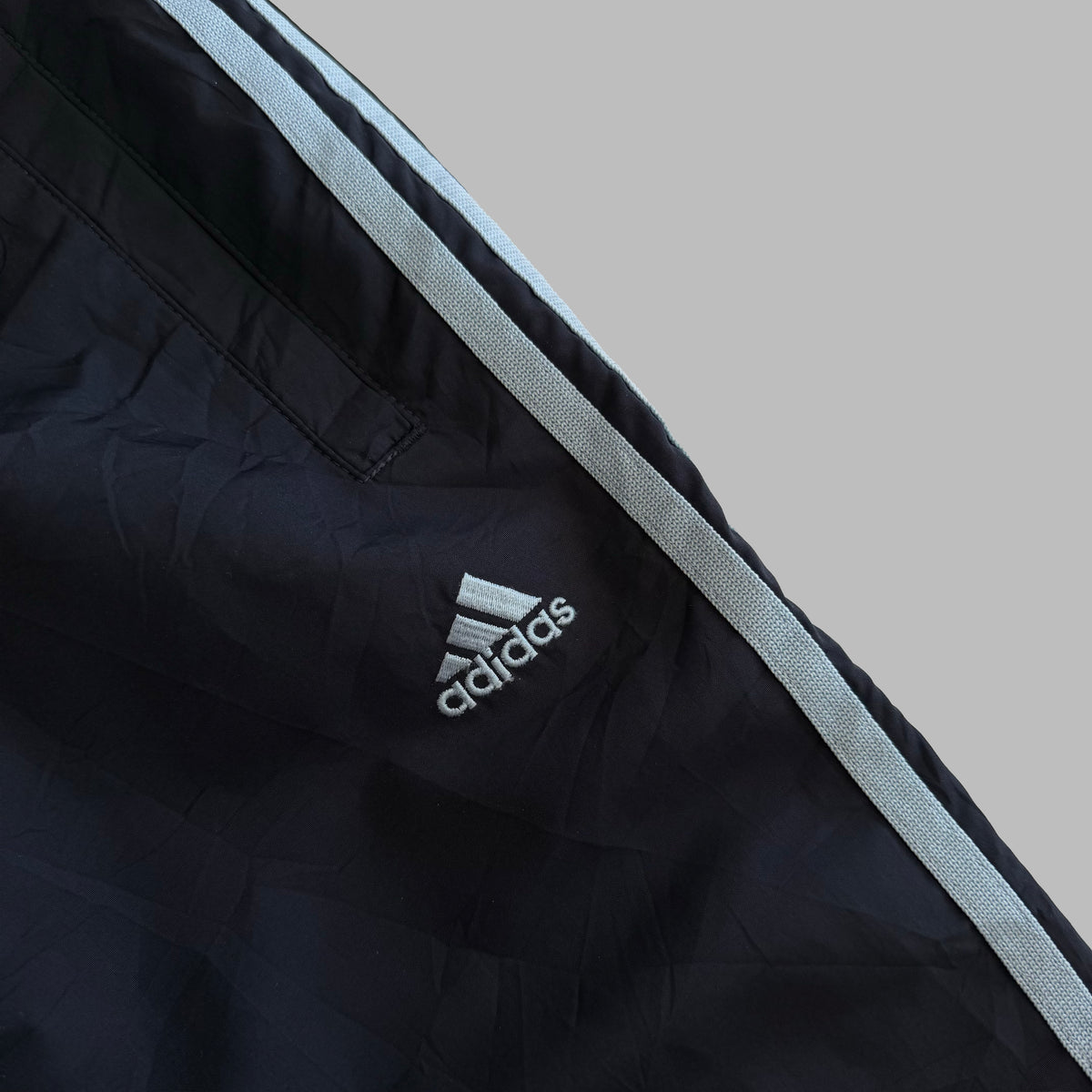 Y2K Adidas Three Stripe Straight Leg Track Pants - XS