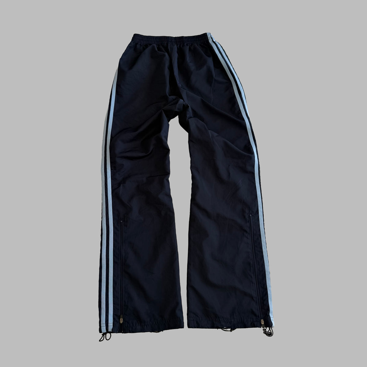 Y2K Adidas Three Stripe Straight Leg Track Pants - XS