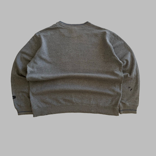 Y2K Nike Striped Spell Out Sweatshirt - XL