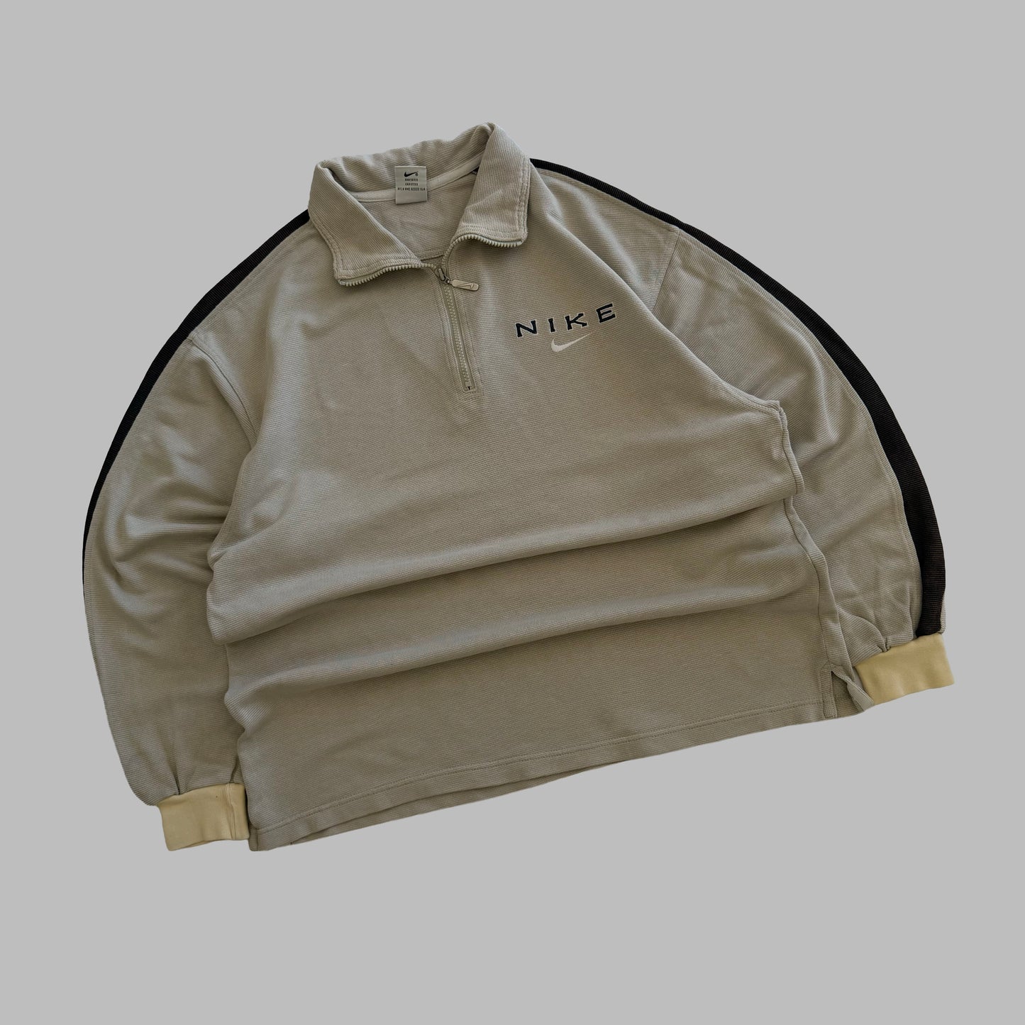 90s Nike Spell Out Quarter Zip - L