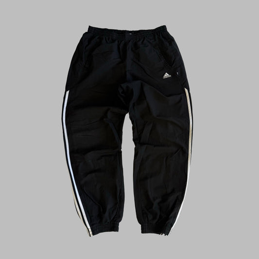 Y2K Adidas Three Stripe Baggy Track Pants - XL
