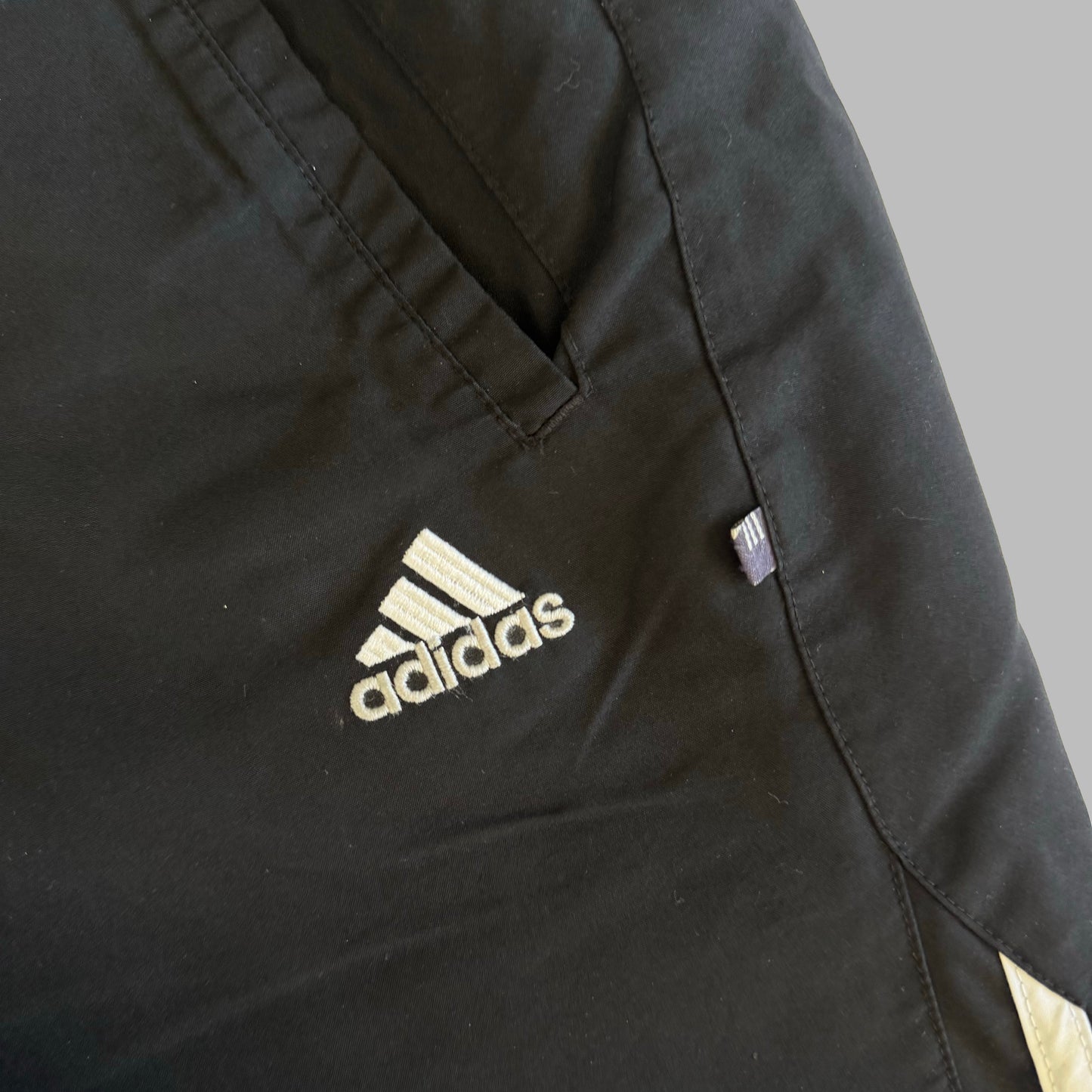 Y2K Adidas Three Stripe Baggy Track Pants - XL