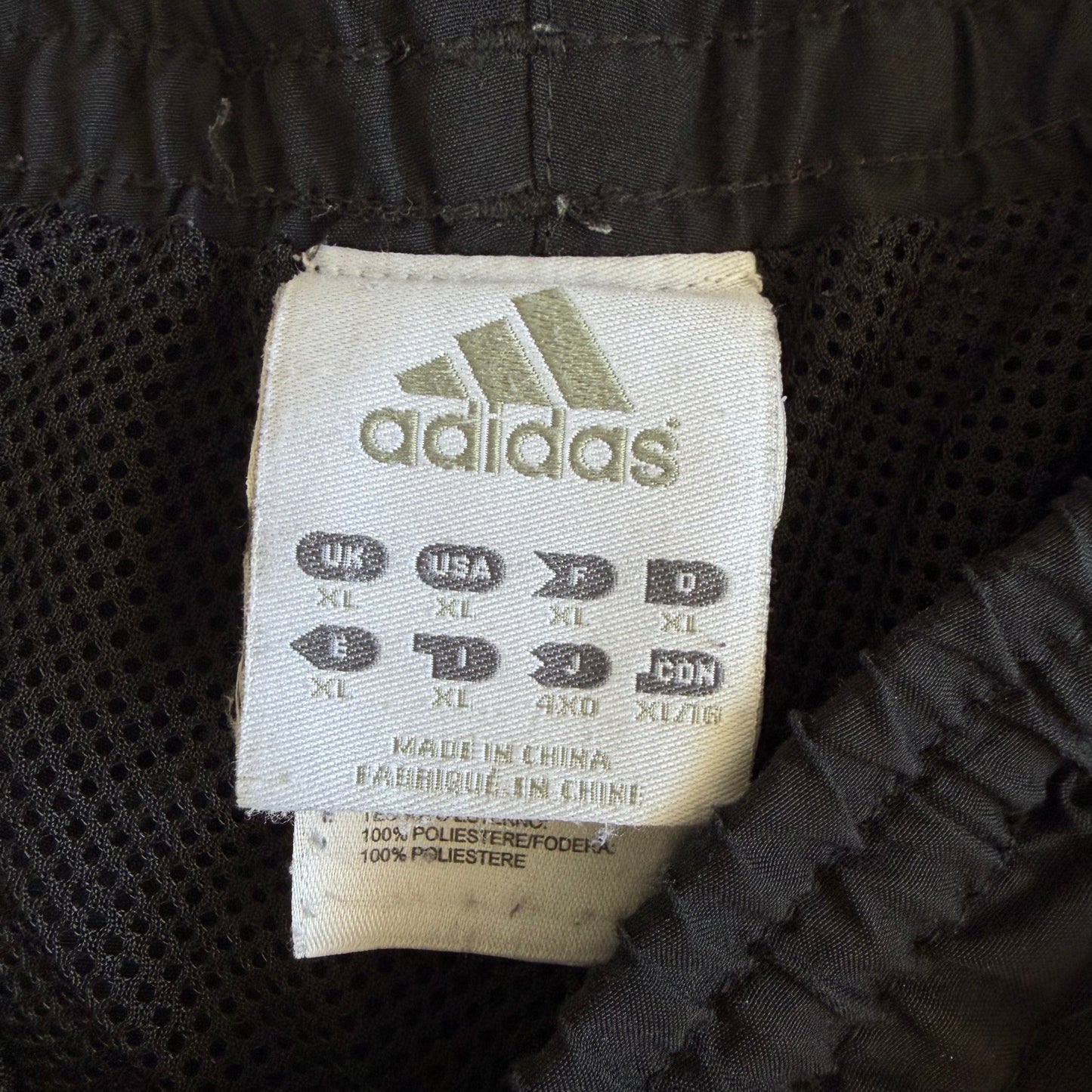 Y2K Adidas Three Stripe Baggy Track Pants - XL