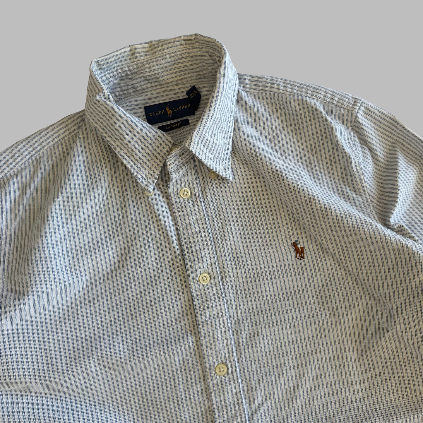 Y2K Polo Ralph Lauren Striped Button Up Shirt - L