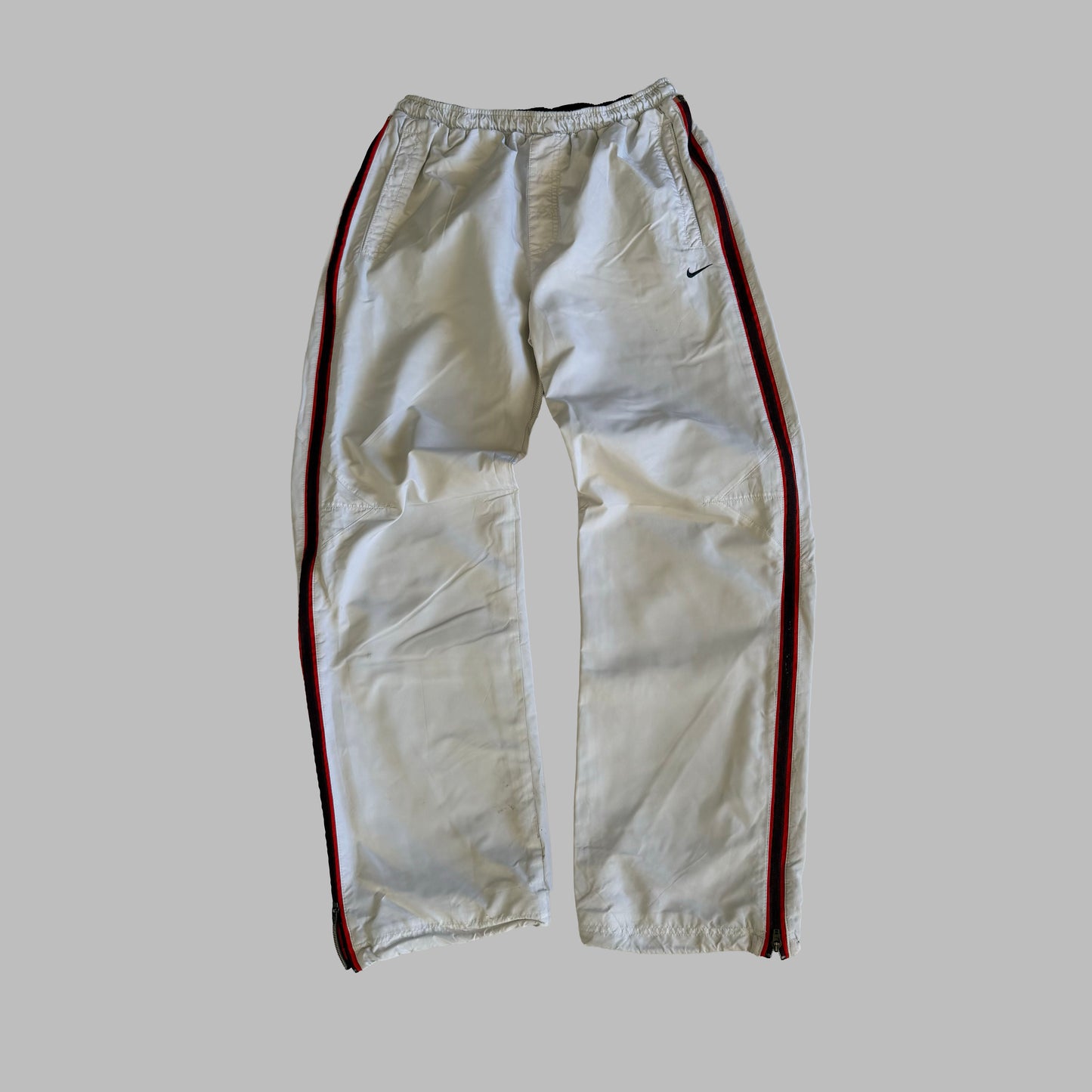 Y2K Nike Striped Baggy Track Pants - M