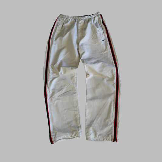 Y2K Nike Striped Baggy Track Pants - M
