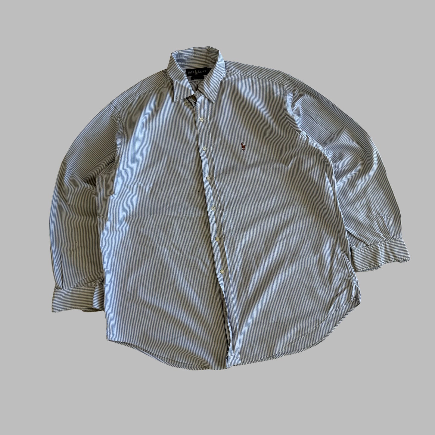 Y2K Polo Ralph Lauren Striped Button Up Shirt - XL