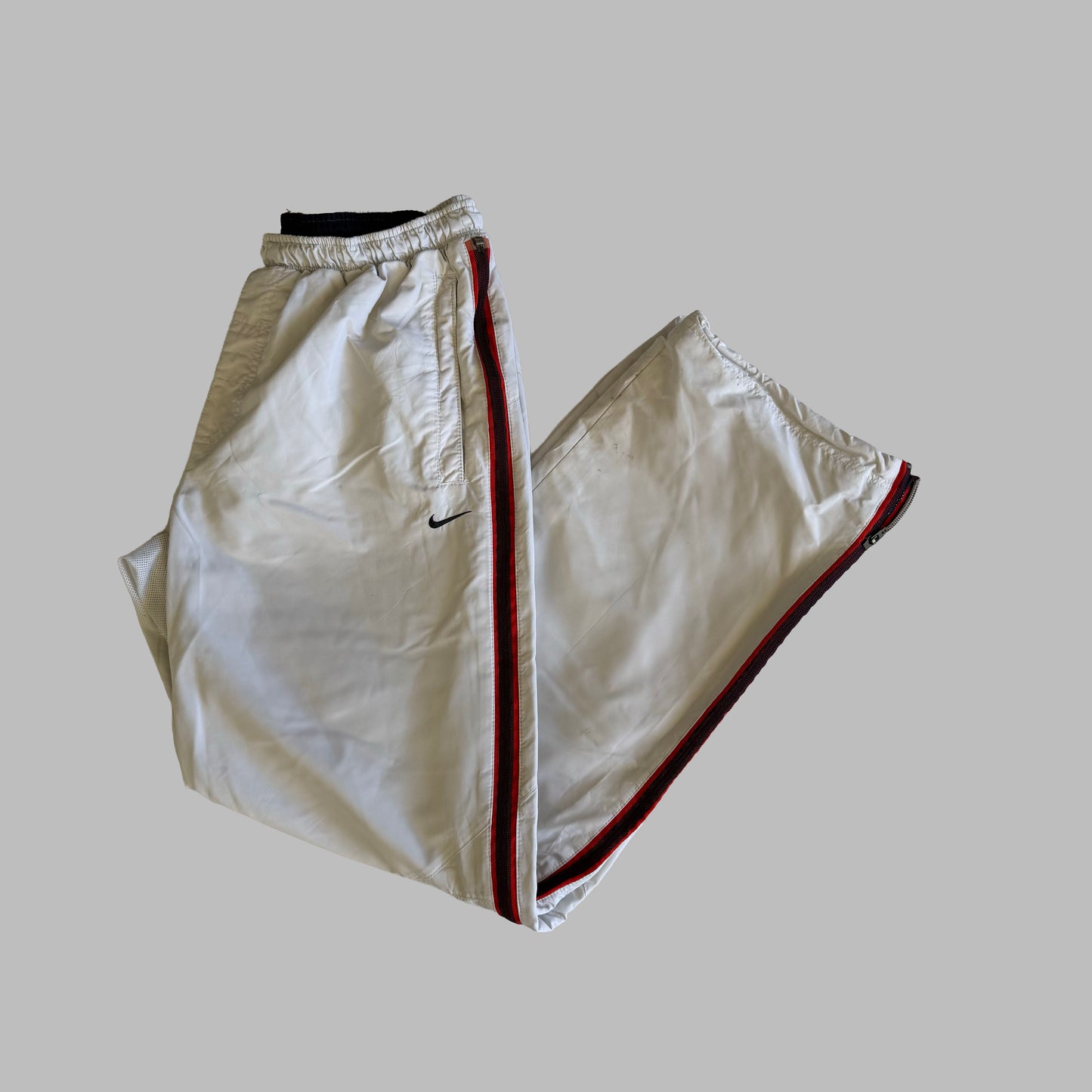 Y2K Nike Striped Baggy Track Pants - M