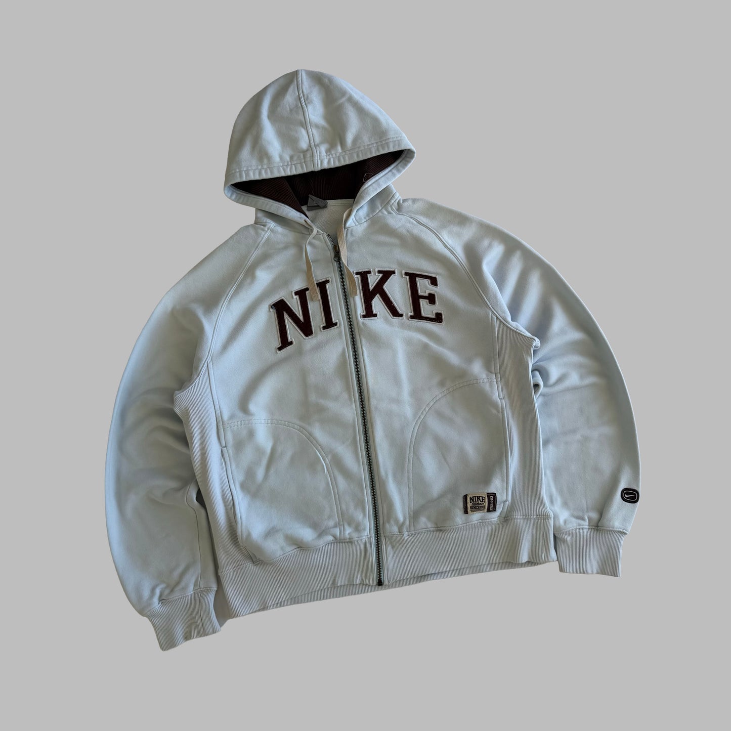Y2K Nike Spell Out Hoodie - M