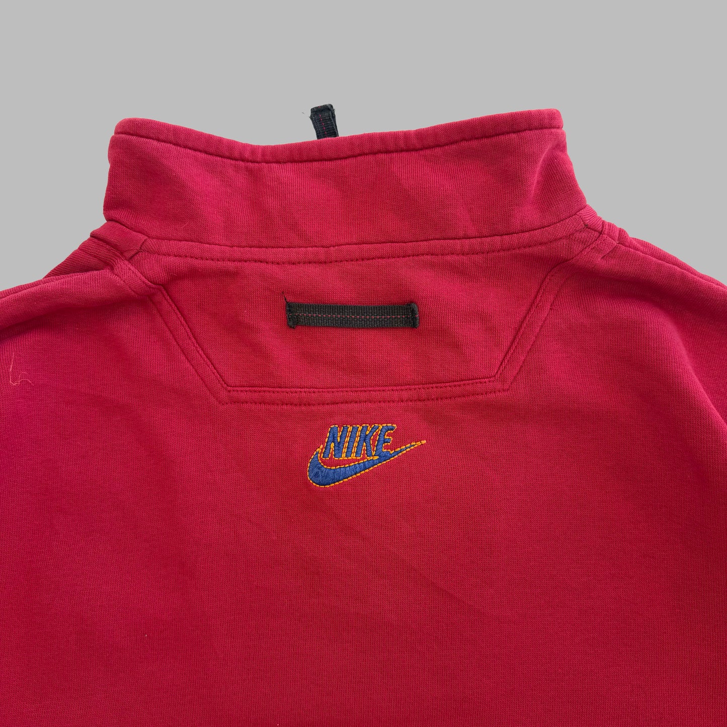 90s Nike Varsity Embroidered Quarter Zip - L