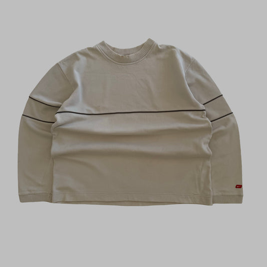 Y2K Nike Minimal Ribbed Sweatshirt - XXL