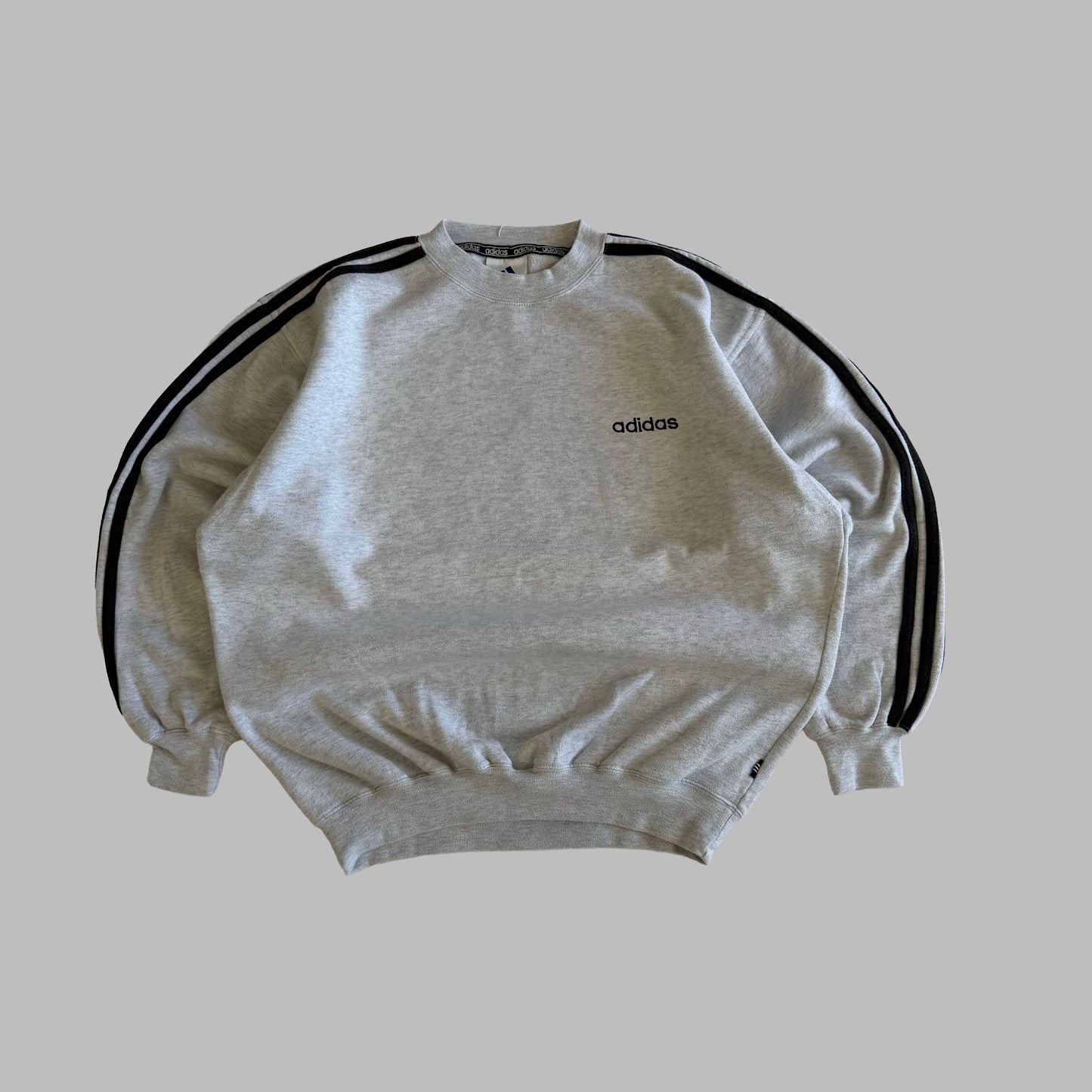 90s Adidas three Striped Sweatshirt - M