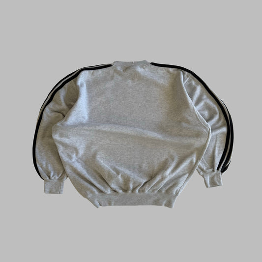90s Adidas three Striped Sweatshirt - M