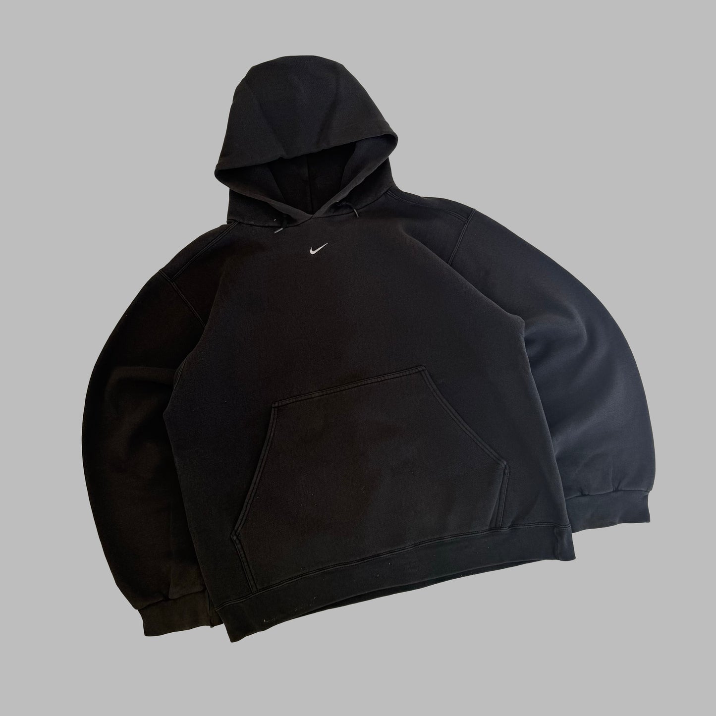 Y2K Nike Heavyweight Centre Swoosh Hoodie - L