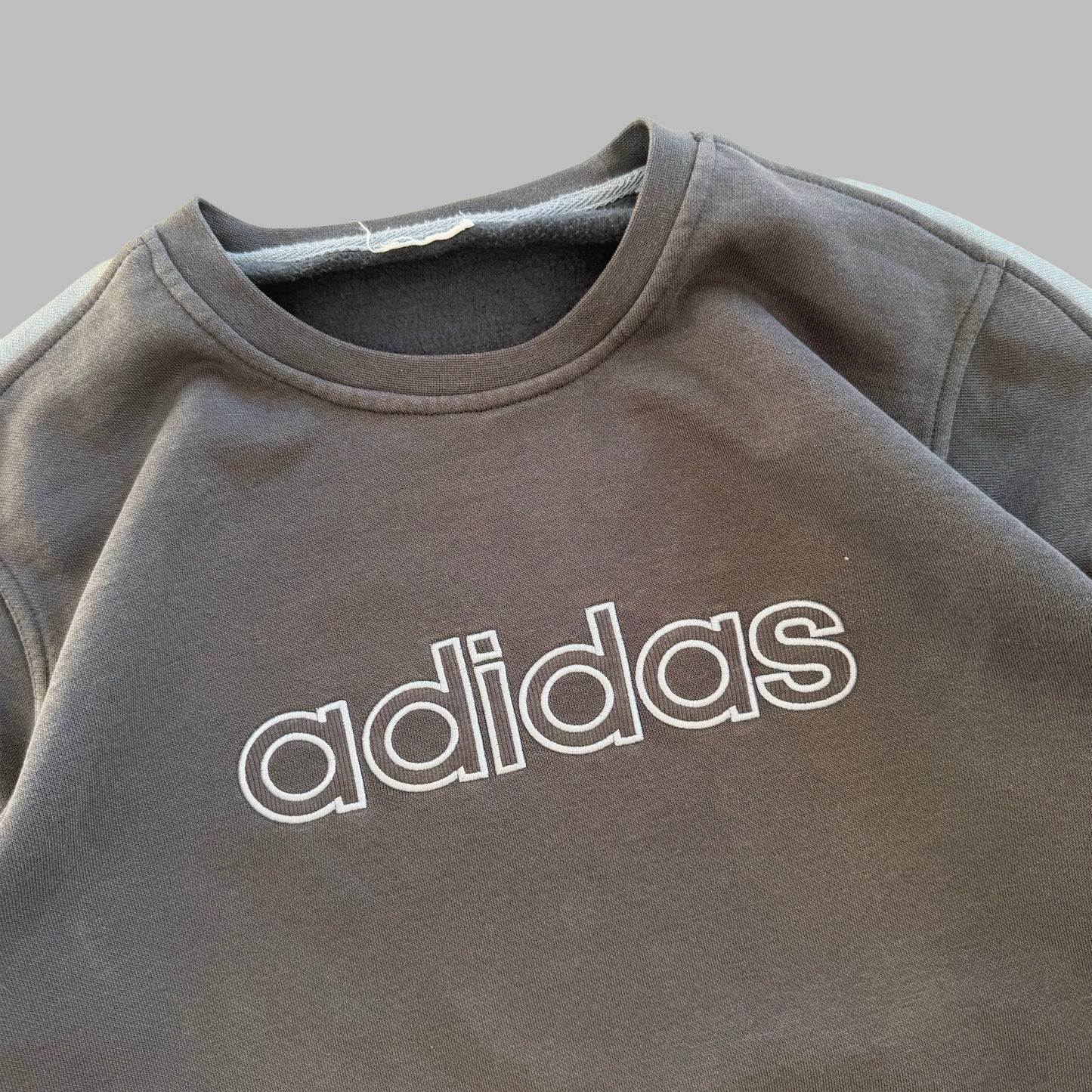 Y2K Adidas Spell Out Sweatshirt - L